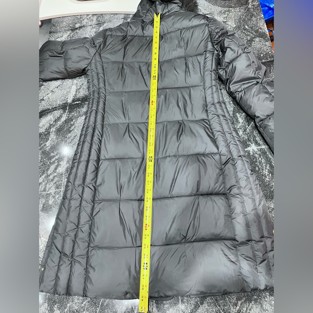 Via Spiga Grey Winter Coat with Faux Fur Trim Removable Hood | Size Medium - Picture 9 of 16